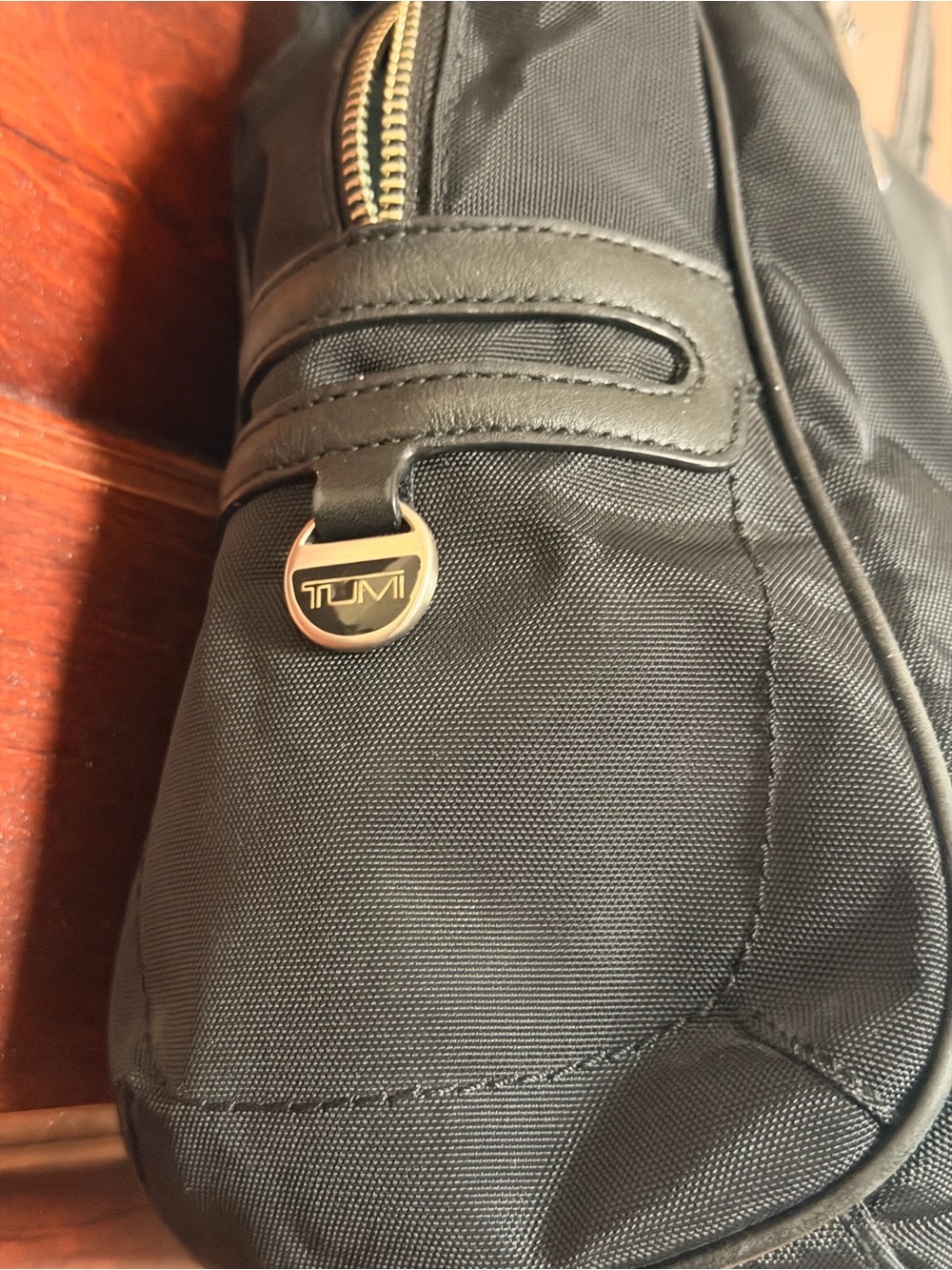 TUMI Black Tote Bag - Compact Travel Organizer